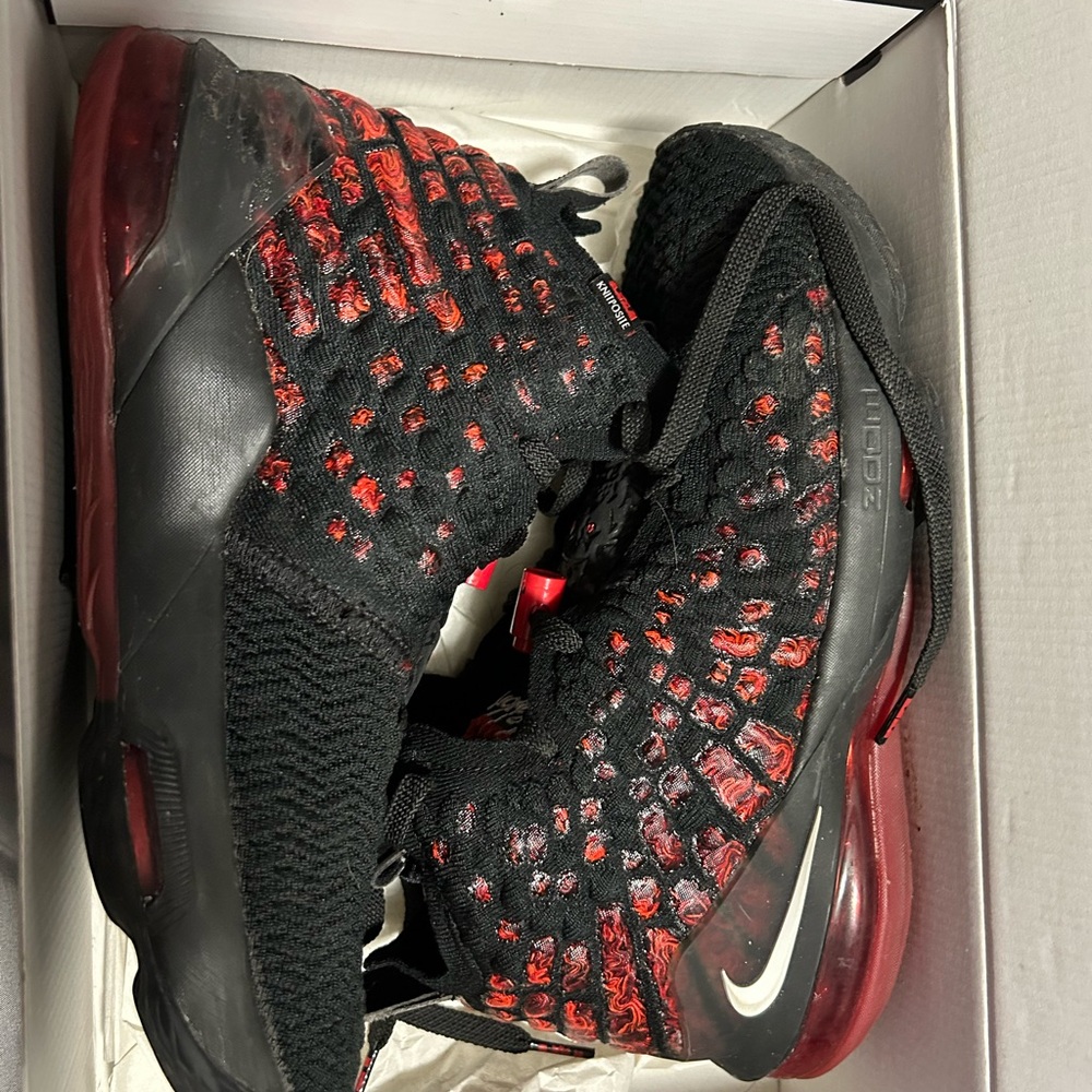 Kids Black and Red Knit Sneakers